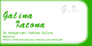 galina katona business card